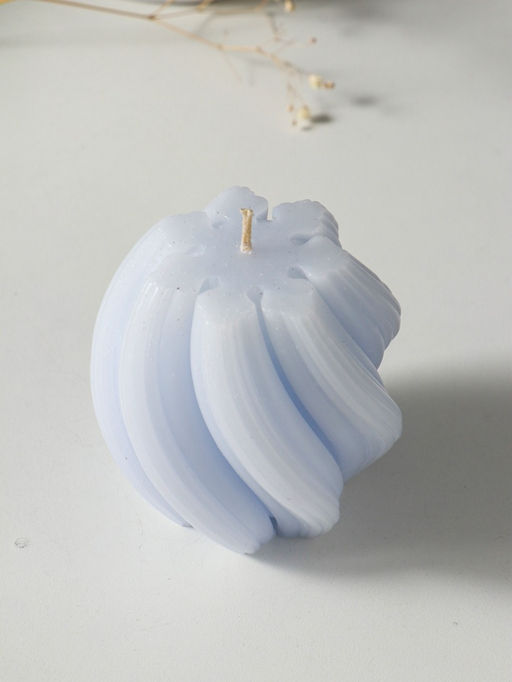 Свеча - цилиндр 9×8 см, 220 г, с нарезкой, лаванда