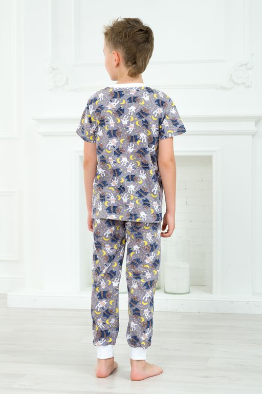 Пижама детская из футболки и брюк из кулирки Мишки