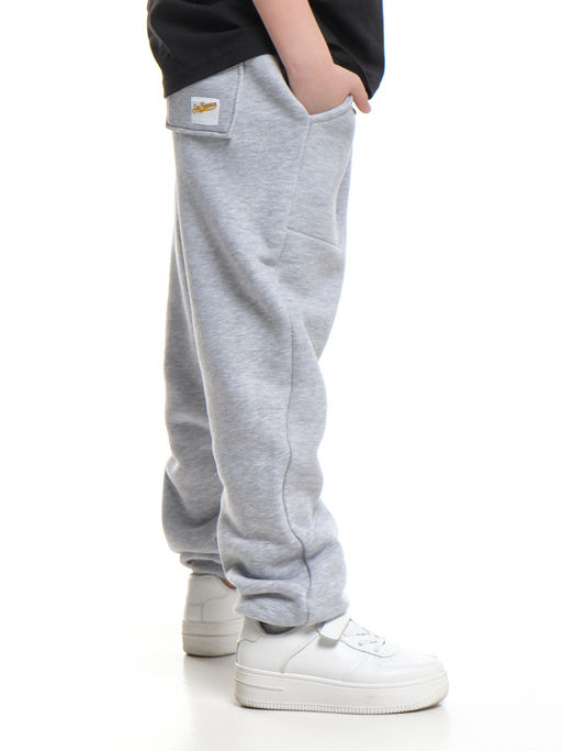 Брюки для мальчика штаны спортивные 22-0431 св.серый меланж - Mini maxi фото 6
