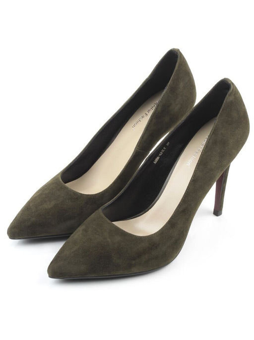 06-A88A-631LY DK. GREEN Туфли женские (натуральная замша)