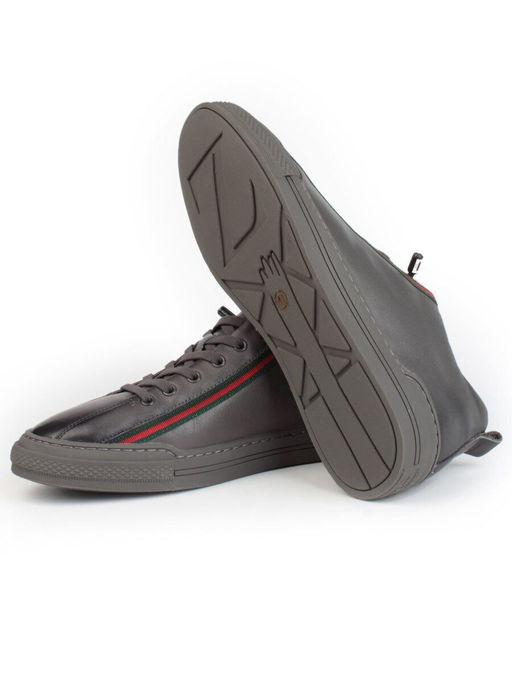 03-A69870-10-5 DK. GRAY Полуботинки спортивные мужские (натуральная кожа)