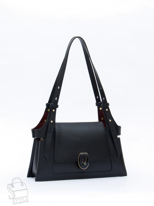 Сумка женская кожаная 2389Y black Polina&Eiterou  в Новосибирске