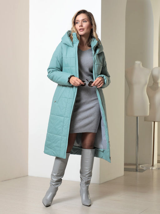 25417 Пальто св.зеленый - Dizzyway фото 5