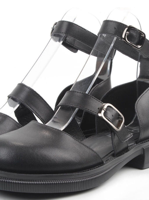 06-YD31-3E BLACK Туфли женские (натуральная кожа)