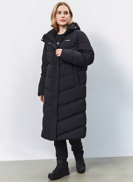 T3341-3 Пуховик удлиненный женский