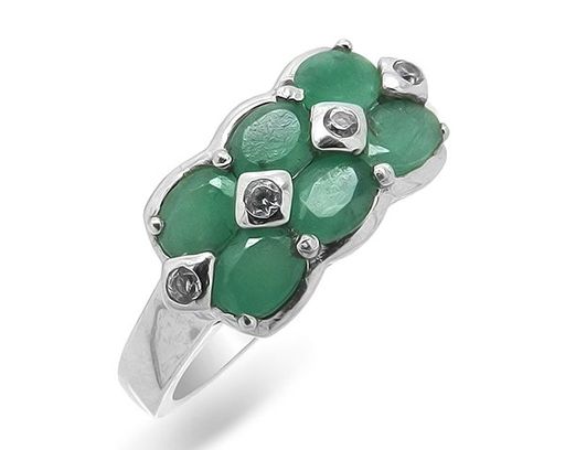 Кольцо из серебра изумруд, SL-RIC27