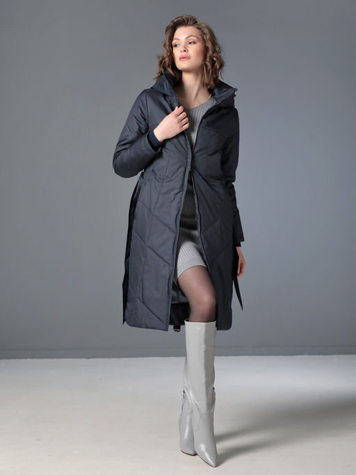 Пальто дем. т.синий