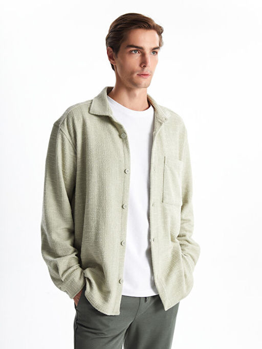 Regular Fit Uzun Kollu Erkek G?mlek Ceket