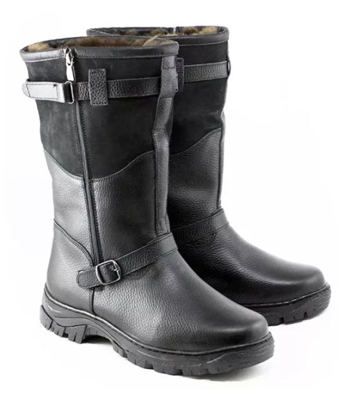 Монголки черные с замком, литая подошва,