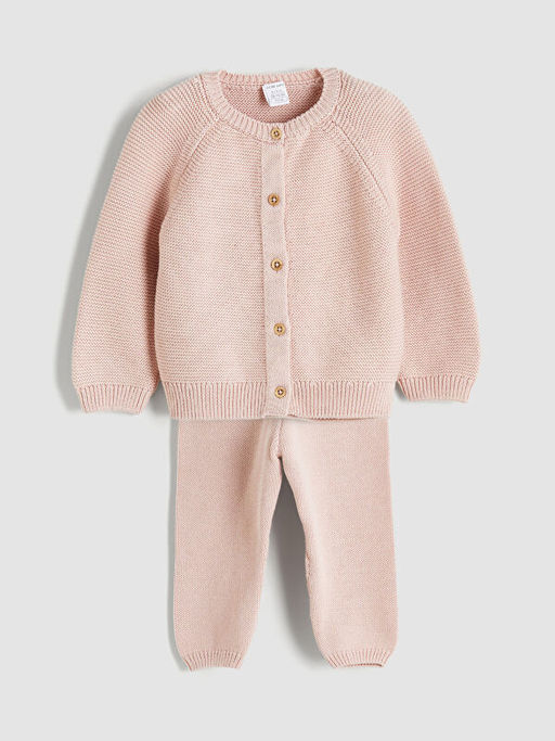 K?z Bebek Triko H?rka ve Pantolon 2li