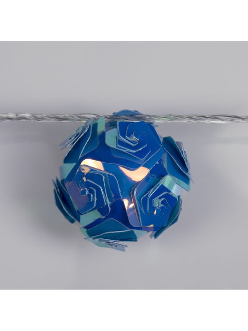 Гирлянда Нить 4.5 м с насадками Цветочные шары, IP20, прозрачная нить, 15 LED, свечение фиолетовое, 220 В - Luazon lighting фото 7