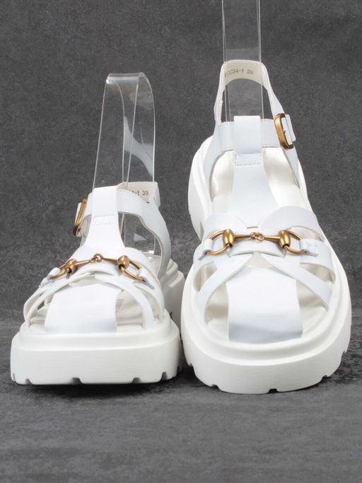 08-PEAG54-1 WHITE Босоножки женские (натуральная кожа) - Фабричный китай фото 10