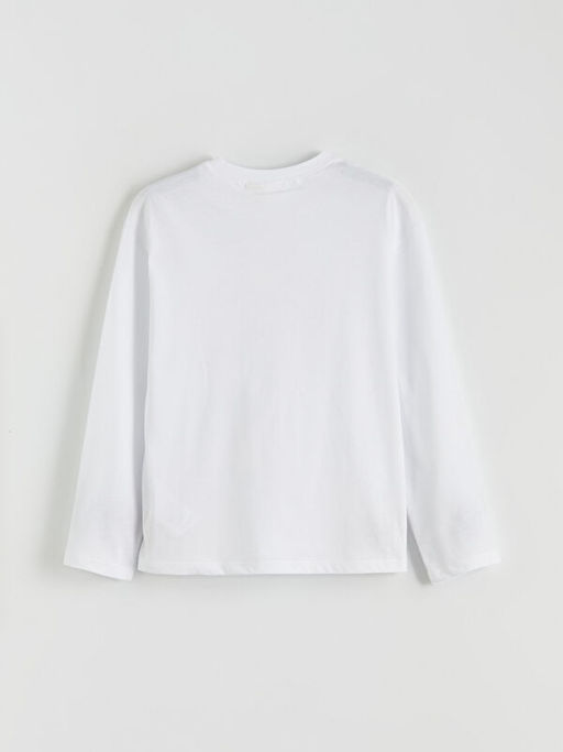 Bisiklet Yaka Stitch Bask?l? K?z ?ocuk Pijama ?st