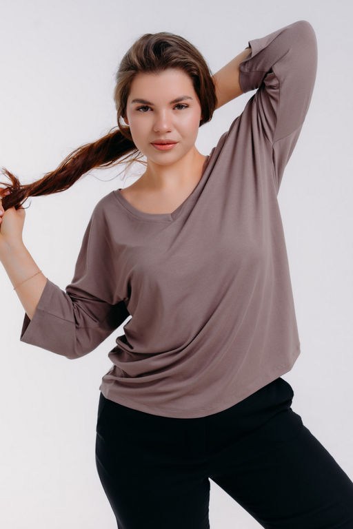 Футболка женская из вискозы Марина кофе - Амадэль фото 9