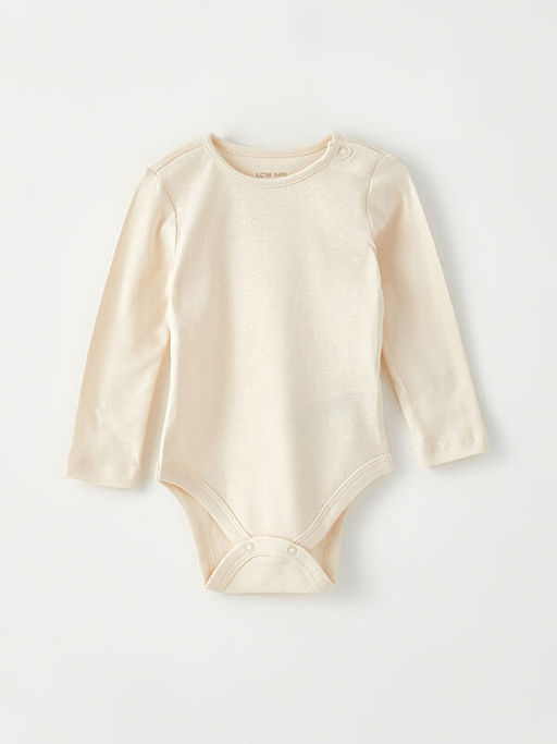 Bisiklet Yaka Uzun Kollu Basic K?z Bebek ??t??tl? Body 5li - Waikiki фото 3