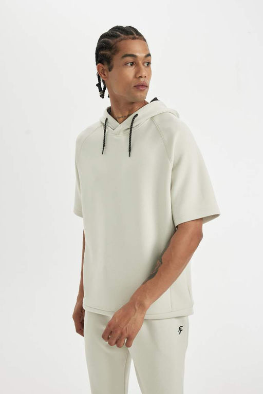 DeFactoFit Тканевая футболка Athlete Scuba Diver стандартной посадки с капюшоном  фото 3