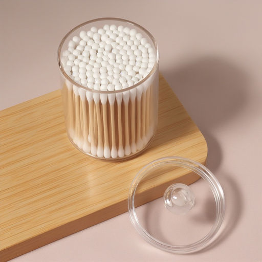 Органайзер для ватных палочек, с крышкой, 7×11.5 см, прозрачный