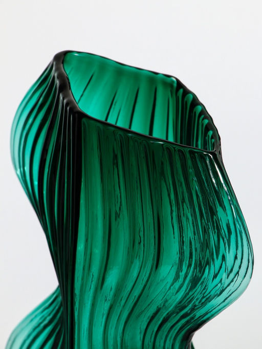 Ваза «Мэнди», 28.5×17 см, стекло, зелёная