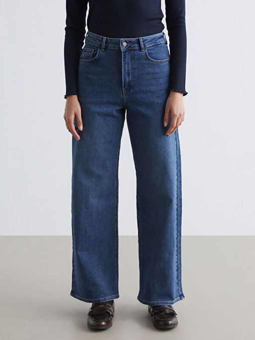 Wideleg Kad?n Jean Pantolon