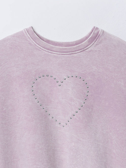 Свитшот для девочек с сердечком из страз - Mark formelle фото 5