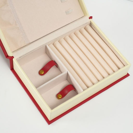 Шкатулка - книга для украшений «Магическая книга», искусственная кожа, красная, 15.5×21.5×7 см