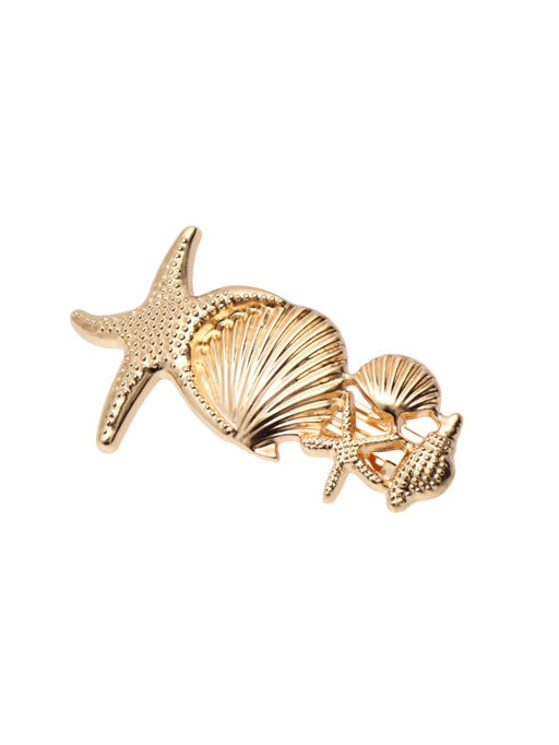 Заколка-автомат для волос "Лейла море" ассорти, 7,5 см, золото