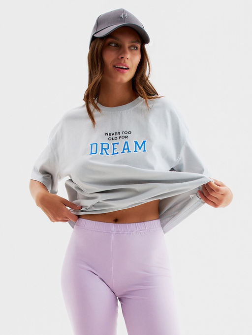 Футболка женская MIST Dream, серая, размер XS (40-42)