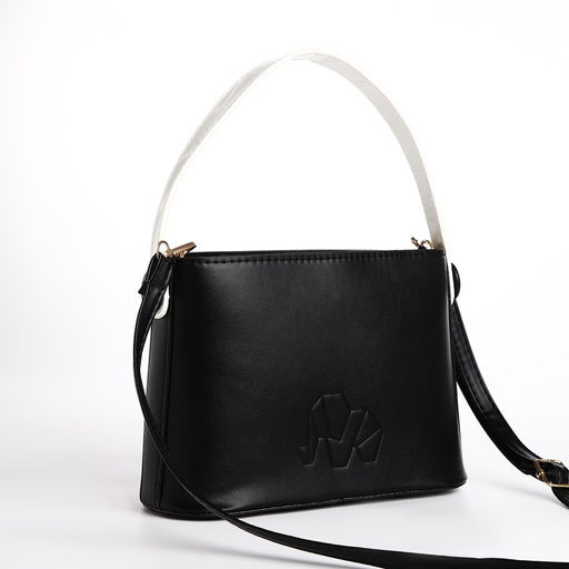 Сумка женская кросс-боди на молнии, 22×8×15 см, чёрная