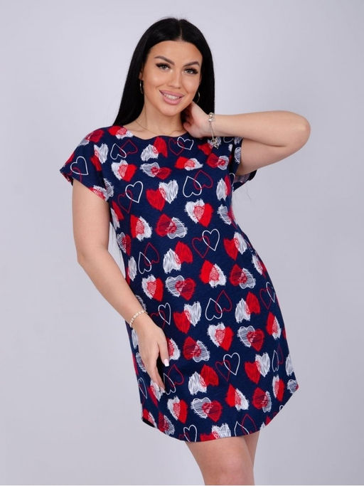 Туника "Душечка" сердце, трикотаж