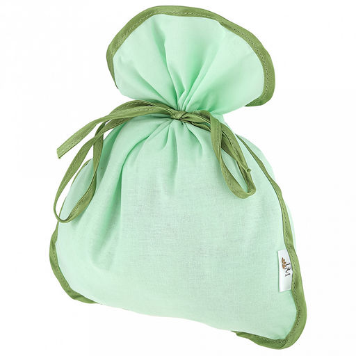 Эко-мешочек 25х30см Салатовый, на завязках, хлопок 100%, упаковка классическая ПП с подвесом 14,5х20см, Домашняя мода (Россия)  фото 2