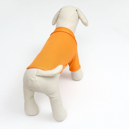 Футболка-поло для животных, M (ДС 30, ОГ 40, ОШ 27 см), оранжевая - Simaland фото 3
