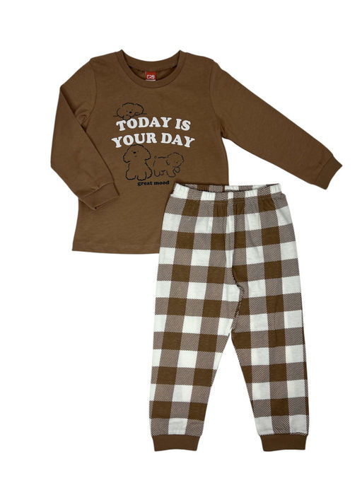 CRB wear / CWKG 50221-33K Пижама для девочки (джемпер, брюки), Латте/ex. Cherubino