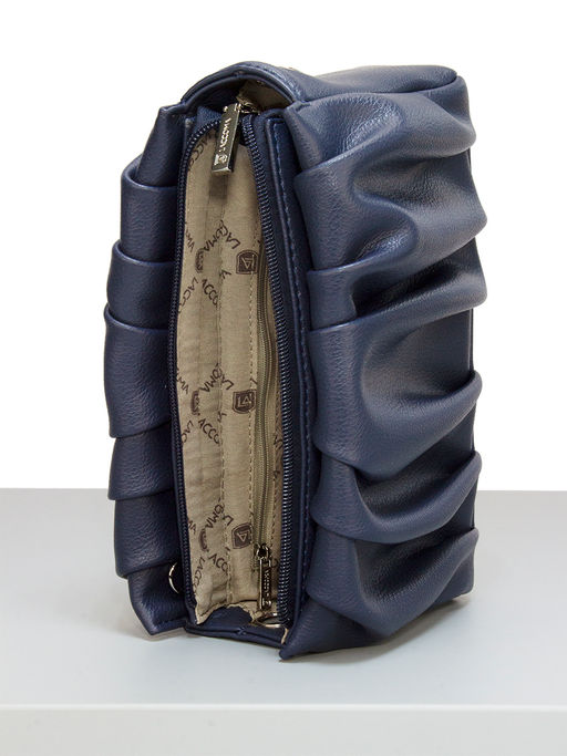 LACCOMA сумка Алиса-23-L815 серо-синий эко кожа хлопок фото 4