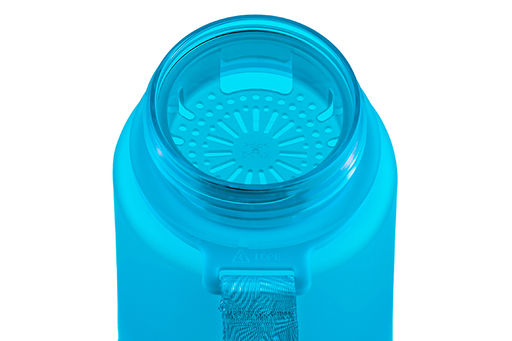 Бутылка для воды 1000 мл 7,8*7,8*28,5 см "Style Matte" с углубл д/п аквамар-морская волна мотивацион