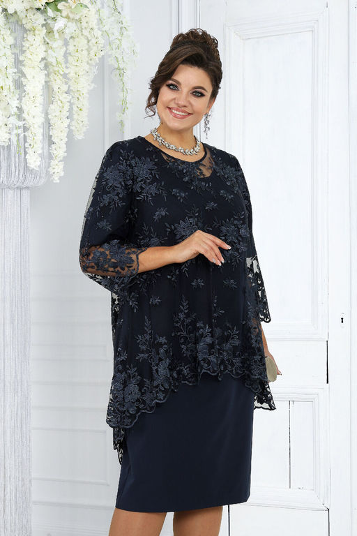 Платье Ninele 7431-Р темно-синий - Mira fashion фото 1220