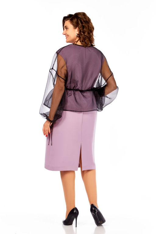 Костюм Olga Style С973 пудрово-розовый-черный