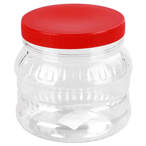 Банка для сыпучих продуктов полиэтиленовая 1л, д12,5см, h12см, закручивающаяся крышка (Россия)