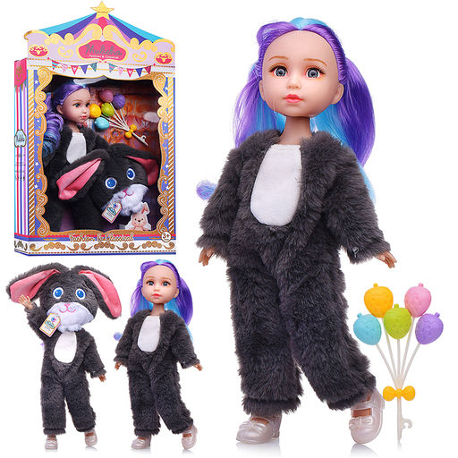 Кукла "Кира" в костюме зайчика, в коробке