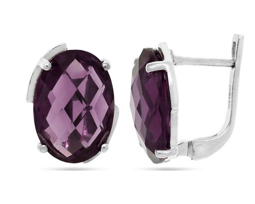 Серьги из серебра синт.александрит, Австралия