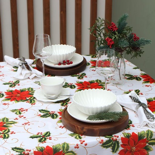 Скатерть Доляна В преддверии Рождества 145*260 см, 100% п/э  фото 4