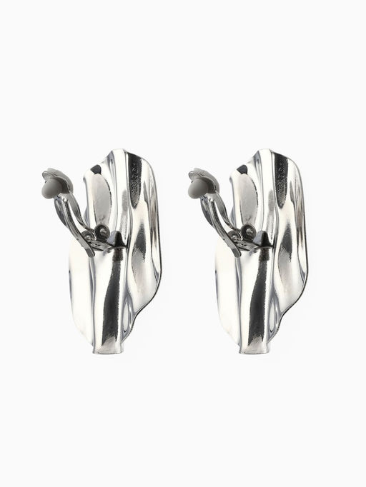 Клипсы Тренд круг, цвет серебро