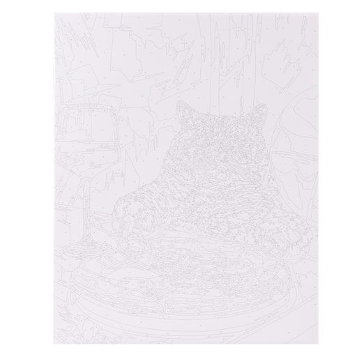 Картина по номерам на холсте с подрамником «Котик за ужином», 40×50 см