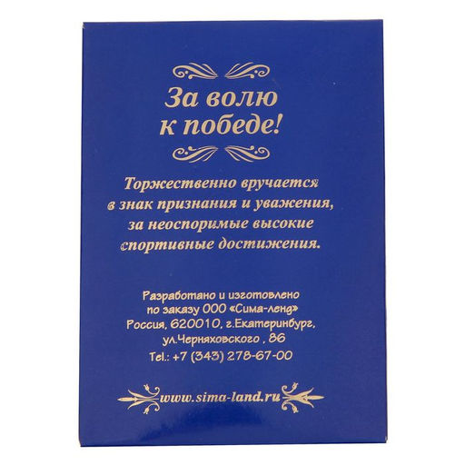 Медаль призовая 006 диам 7 см. 2 место, триколор. Цвет сер. С лентой - Командор фото 7
