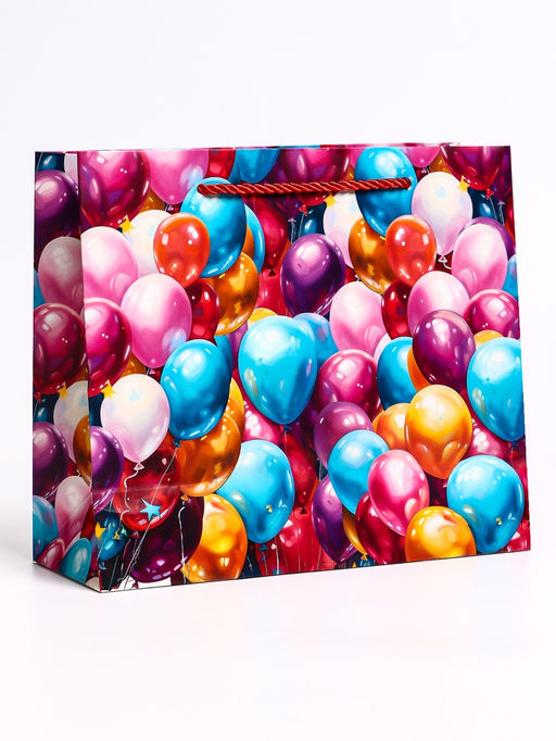 Цена за 2 шт. Пакет подарочный с окном Воздушные шары, 25?10?22 см - UPAK LAND фото 8