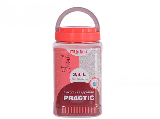 Емкость "Practic" квадратная 2,4 л арт. ЭЛ541 ЭЛЬФ