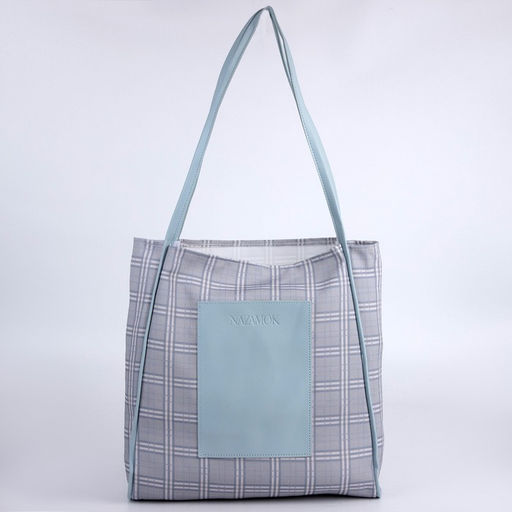 Сумка - шопер с нашивкой NAZAMOK серый, 40387 см  фото 6