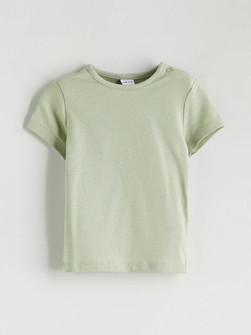 Bisiklet Yaka Basic K?z Bebek Ti??rt ve ?ort 2li Tak?m