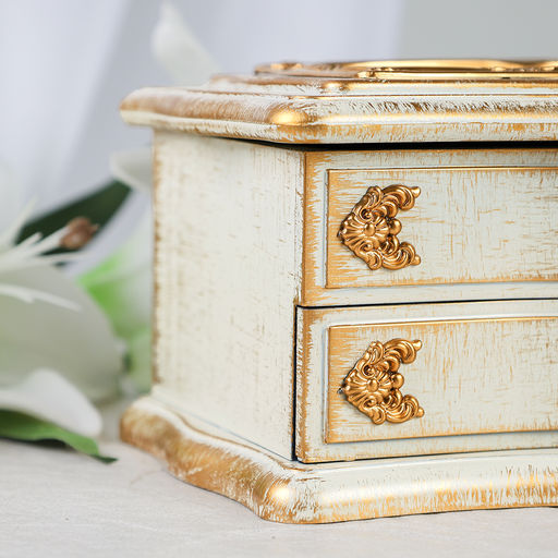 Шкатулка музыкальная 22х11х8 см бежевая / 63313E /уп 24/пластик - Галеонтрейд фото 10