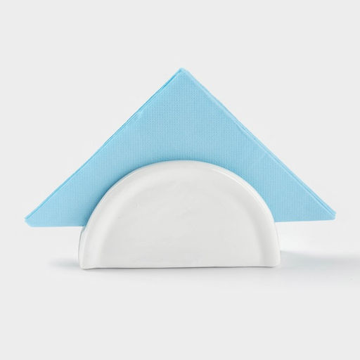 Салфетница керамическая «Классика», 11.5×3.5×6 см, цвет белый