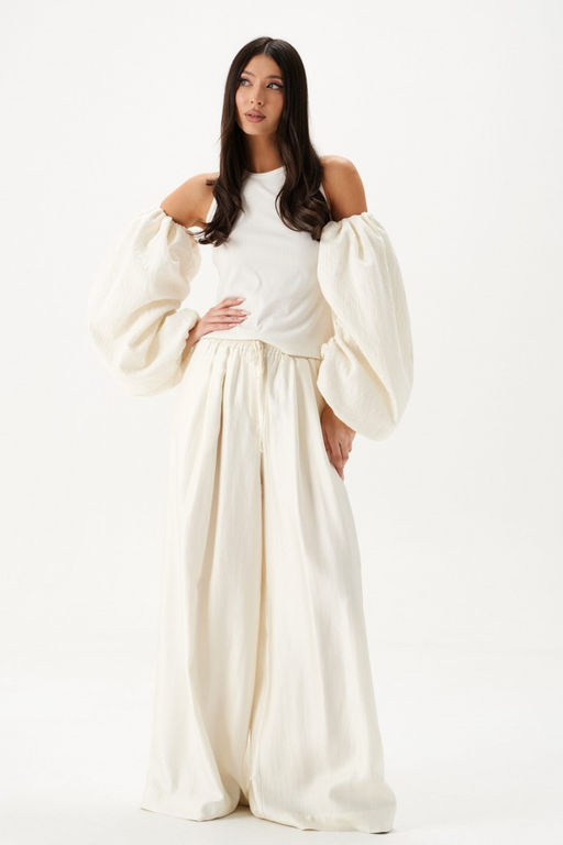 Джемпер Annete А2095 из трикотажа белый  фото 3